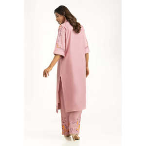 Ensemble décontracté brodé Dobby IPST-44809-B pour femme, haut à manches courtes et jupe au-dessus du genou, taille XS/XS, pour le printemps/été - Product Image 6