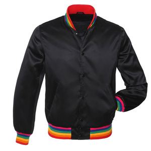 แจ็กเก็ตบอมเบอร์ผ้าซาตินสำหรับผู้ชายมีสไตล์-ใส่สบายคุณภาพสูงและเหมาะสำหรับชุดลำลองและวันอินเทรนด์ - Product Image 6