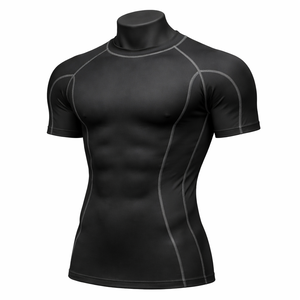 Camiseta de compresión de secado rápido para hombre, para entrenamiento al aire libre, correr, gimnasio, ejercicio, transpirable. - Product Image 3