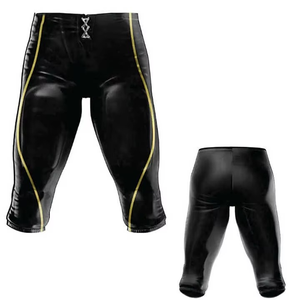 Camiseta de Fútbol Americano Personalizada para Hombre, Negra y Dorada, Cuello en V, Manga Corta, Impresión Sublimada, Poliéster que Absorbe la Humedad, Estilo Ajustado - Product Image 5