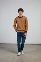 PAOLO NERO Fashion Pria Italia ODM Sweater Rajut Ramah Lingkungan 100% Kasmir untuk Musim Dingin, Kerah O, Warna Solid, Anti-Pilling