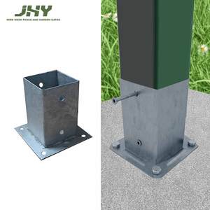 Plaque <span class=keywords><strong>de</strong></span> base carrée pour <span class=keywords><strong>poteau</strong></span> <span class=keywords><strong>de</strong></span> clôture <span class=keywords><strong>de</strong></span> jardin en métal galvanisé antirouille - Product Image 3