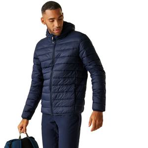 Chaqueta Acolchada Impermeable de Invierno para Hombre, Personalizada por el Fabricante, Cortavientos, Gruesa, Azul, con Capucha, Logotipo Frontal, Acolchada - Product Image 2