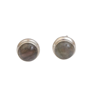 Regalo DE BODA diseñador Simple Stud pendientes 925 plata esterlina sólida hecha a mano piedra preciosa Spinner labradorita Stud pendientes joyería - Product Image 1