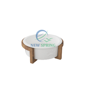 En gros Personnalisé Pet Bols Mangeoires Avec Support En Bois - Product Image 3