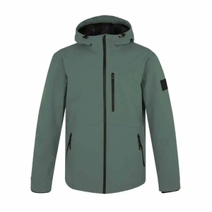 Nouvelle arrivée Veste softshell légère imperméable à capuche réversible pour homme Imprimé Col à capuche Fermeture éclair Camping en plein air - Product Image 1