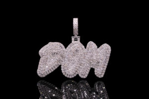 Pendentif personnalisé en acier inoxydable, style hip-hop urbain, serti de CZ - Product Image 2