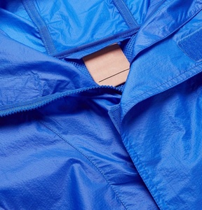 Chaqueta cortavientos de nailon ligera para hombre de talla grande personalizada al por mayor, chaqueta impermeable para correr, diseño de bloque de color personalizado bordado - Product Image 4