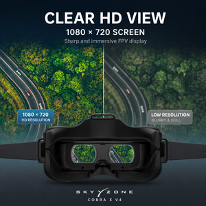 Gafas de Video HD FPV SKYZONE Cobra X V4 V2 con Receptor de Diversidad 5 8G para Dron RC Quadcopter - Product Image 4