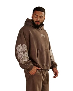Conjunto de Sudadera con Capucha y Pantalones Deportivos de Invierno para Hombre, Personalizado, de Felpa, 100% Algodón, Transpirable, Ecológico, con Bordado Personalizado - Product Image 1