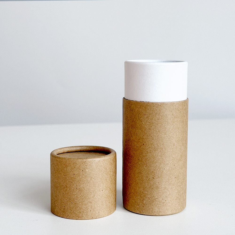 Eco Friendly Kraft Paper Tube Packaging Food Grade Recyclable Custom Color High-End Tube for Sugar Chewing Gum