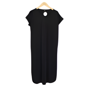 Kayla, vestido de longitud media con cuello en V para mujer, poliéster duradero de alta calidad, transpirable, cómodo, suave, informal, ecológico - Product Image 2