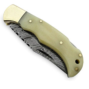 Custom Handmade Stainless Steel Hunting <b>Knife</b> with Serrated Edge Camel <b>Bone</b> <b>Handle</b> 3-Year Warranty Industrial Grade OEM Services - Product Image 3