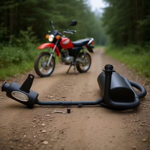 ระบบท่อไอเสียรถจักรยานยนต์สีดำแบบสี่จังหวะ 200 ซีซี - Product Image 3