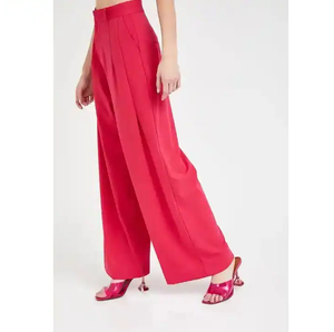 Service OEM/ODM Pantalons longs tissés pour femmes, printemps, anti-froissement, taille élastique plate, multicolores, élégants, pour le bureau - Product Image 4