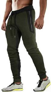 กางเกงวอร์มสำหรับผู้ชายกางเกงผ้ายืดเอวสูงผ้าฝ้ายโพลีเอสเตอร์ - Product Image 2