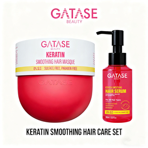 Ensemble masque et sérum lissant à la kératine de marque privée-Contrôle des frisottis et traitement lissant pour les cheveux abîmés - Product Image 2