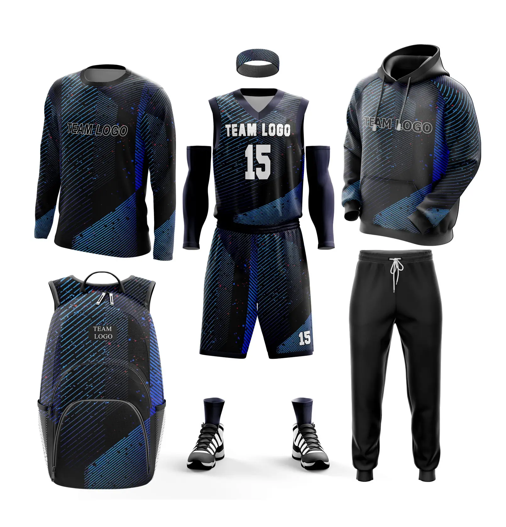 新しいスタイルのバスケットボールユニフォームロゴデザインの高品質ジャージー男性プロのカスタムメイドのバスケットボールユニフォーム