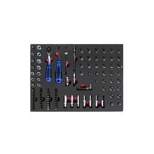 Industrial 6-Drawer Movable <b>Tool</b> <b>Cabinet</b> with 233 Pieces Red Steel and Aluminum Key Locking System - Product Image 1