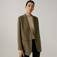 Jas Blazer wanita, mantel Formal bisnis mewah kualitas tinggi musim gugur dan musim dingin