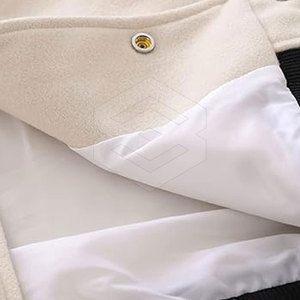 Chaqueta de invierno de manga larga de último diseño de alta calidad para hombre, chaqueta deportiva con bordado de chenilla y letras - Product Image 4