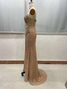 Vestidos <span class=keywords><strong>de</strong></span> Noche Largos sin Mangas con Corte en A en <span class=keywords><strong>Oro</strong></span> Rosa, Vestidos <span class=keywords><strong>de</strong></span> Fiesta y Graduación para Mujer 2026 - Product Image 3
