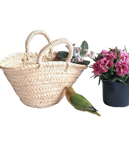 ตะกร้าดอกไม้งานแต่งงานกระเป๋าสานมือกระเป๋าฟางกระเป๋าชายหาดถักมาคราเม่ส่งตรงจากผู้ผลิตอินเดีย - Product Image 1