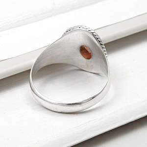 Anillos finos de Plata de Ley 925 de lujo, piedras preciosas de cornalina originales, joyería de piedra natal de moda para mujer a precio de fábrica - Product Image 4