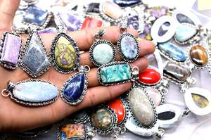 จี้อัญมณีหลากสีสำหรับ925สเตอร์ลิงดีไซน์แฟนซีห้อยทำด้วยมือขายส่งแฟชั่นจำนวนมาก - Product Image 6