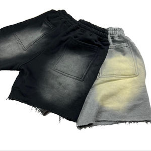 Custom Essentials Unisex Sweat Shorts Algodón Baggy Estampado gráfico Bordado Apliques Verano Desgastado Lavado ácido Pantalones cortos para hombres - Product Image 4