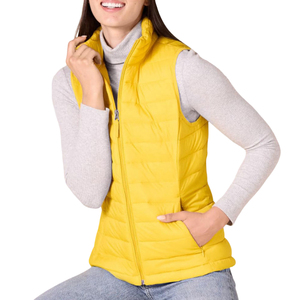 Chaleco Acolchado para Mujer, Logotipo Personalizado OEM, para Invierno, Color Sólido, Ropa de Calle para Exteriores, Cálido para Invierno, Chaleco Acolchado para Mujer con OEM - Product Image 4