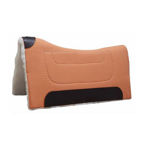 High Quality Butterfly Design Woolen Felt <b>Saddle</b> <b>Pad</b> with 18mm and 25mm Thickness Medium Oil Leather Contour Barrel Racing - Product Image 2