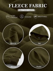 Sudaderas con Capucha Extra Grandes para Hombre, Estilo Moderno, Impermeables, Resistentes al Viento, Color Personalizado, Calidad Premium - Product Image 5
