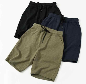 Pantalones cortos deportivos de lona sólida para hombre, transpirables, de secado rápido, gimnasio de verano con mezcla de algodón suave y entrenamiento diario de ajuste relajado - Product Image 3