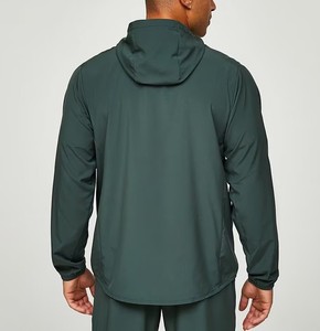 Ensemble veste coupe-vent de course sur piste en polyester et nylon de couleur unie sans commande de qualité supérieure survêtement de sport pour hommes - Product Image 3