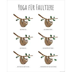 Yoga for Sloths <b>Poster</b> Durable Paper Wall Decor - Product Image 1