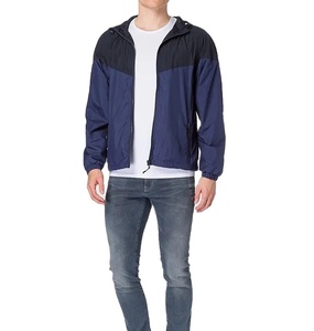 Chaqueta Cortavientos Impermeable para Hombre, Diseño Sólido, Tejido Transpirable, Estilo Casual con Cremallera, Talla Grande - Product Image 2