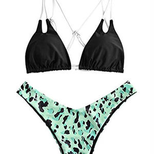 Nuevo Conjunto de Bikini Sexy de Talle Bajo para Mujer, Fibra de Bambú, Precio Económico, Tirantes Suaves y Flexibles, Conjunto de Brasier Transpirable de Venta Caliente, Cintura Personalizable - Product Image 1