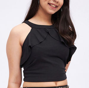 2026 New Fashion Short Sleeve Crop Top Women Dance Crop Top Cotton Women Fashion Casual Short Sleeve Crop Top Gym T-shirt - Product Image 1