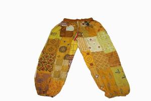 Sarouel patchwork multicolore avec poches Hippie Boho Rayon Sarouel pour femmes de l'exportateur indien - Product Image 2