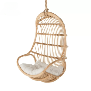 Chaise suspendue en rotin naturel biologique fait à la main du Vietnam maison jardin et salon balançoire d'intérieur en osier canne Patio oeuf chaise - Product Image 4