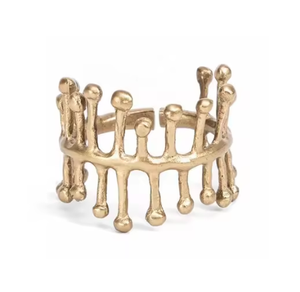 Rond de serviette feuille de luxe avec décor de table de finition multiple très demandé pour l'exportation mondiale pour la décoration de tables - Product Image 2