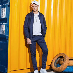 ชุดวอร์มวิ่งออกกำลังกายสำหรับผู้ชาย ฤดูหนาว ระบายอากาศ แห้งเร็ว ผลิตจากโพลีเอสเตอร์/คอตตอน ชุดกีฬาสำหรับออกกำลังกายในยิม คุณภาพสูง ขายส่ง - Product Image 6