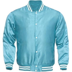 Veste universitaire de baseball boutonnée 100% coton pour hommes manteau d'hiver en laine brodé avec logo sur le devant vente en gros - Product Image 1