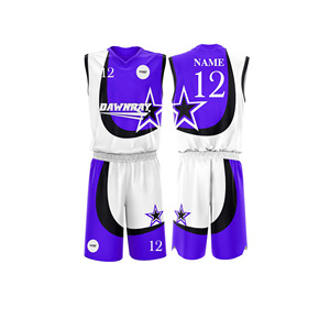 Ensemble d'uniformes de basket-ball professionnels, maillot et short en Polyester respirant à séchage rapide, vêtements de sport d'équipe pour hommes, femmes et jeunes - Product Image 3