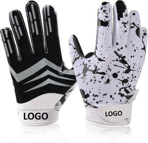 Guantes de Fútbol Americano de Silicona y Poliéster Antideslizantes de Alta Calidad, con Logotipo Personalizado, Agarre Superior, Los Mejores Guantes Deportivos - Product Image 1