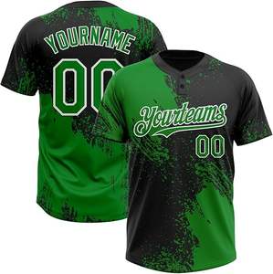 Camiseta de béisbol personalizada de verano 2025 para hombre, camiseta lisa con estampado DTG de 100% poliéster, camiseta cosida lisa, camiseta de béisbol recortada para hombre - Product Image 1