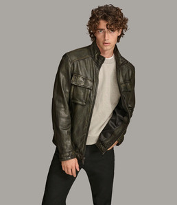Chaqueta de cuero para hombre, ropa de abrigo elegante personalizada, ropa de calle, proveedor al por mayor, chaquetas a granel, ropa informal de fábrica - Product Image 1