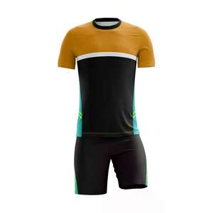 Ensembles de short et maillot en tissu respirant en polyester pour uniforme de football design personnalisé - Product Image 4