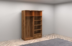 Ensemble de chambre à coucher d'hôtel en bois moderne avec tête de lit éclairée et rangement, alliant élégance, confort et qualité durable pour une expérience de luxe 5 étoiles - Product Image 4